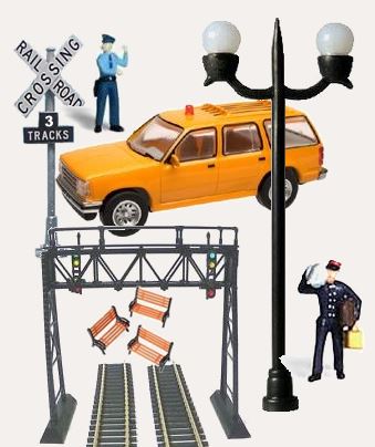 N scale model train accessories